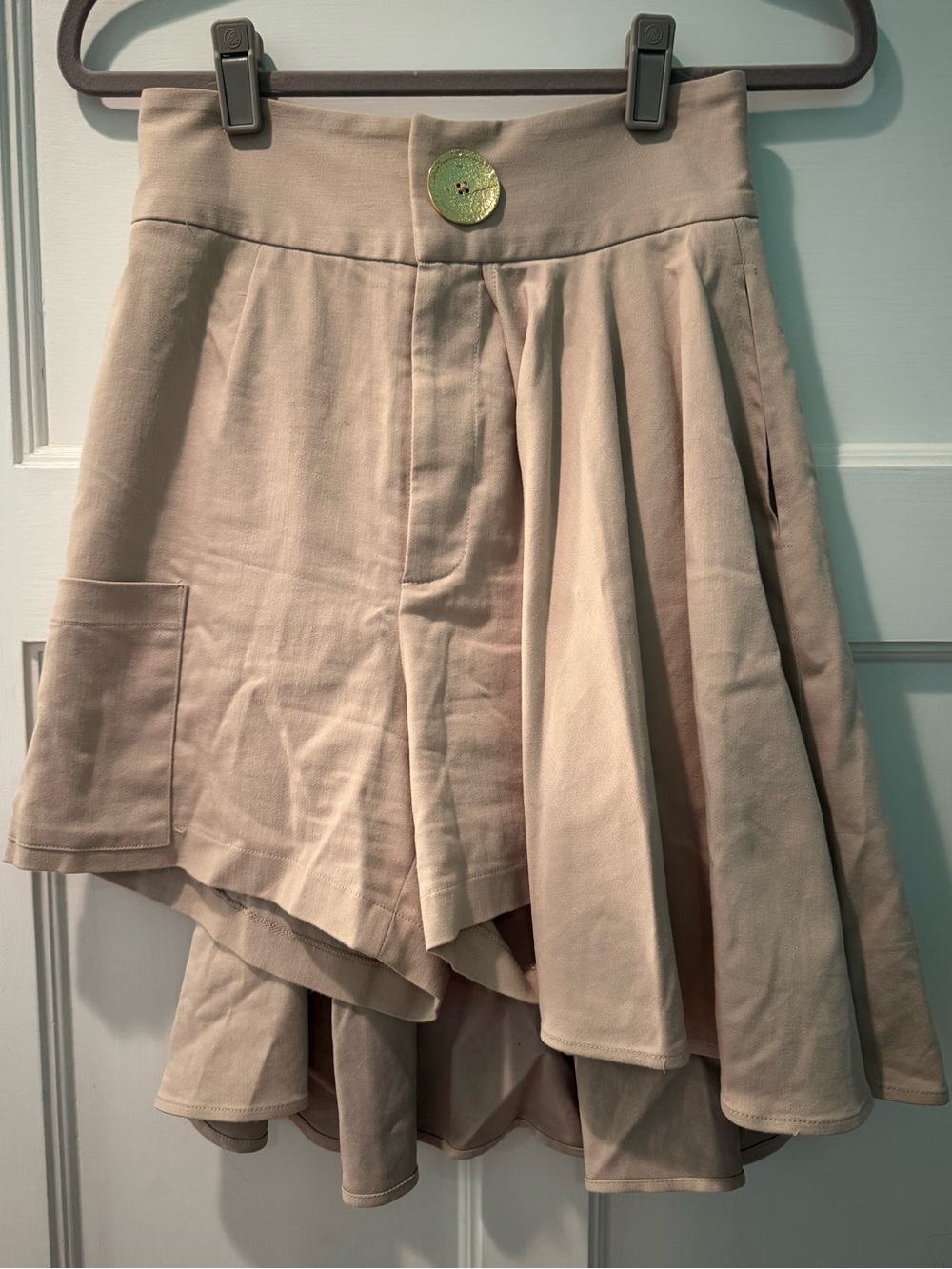 Project Runway x Marquise Foster Asymmetrical Khaki Skort